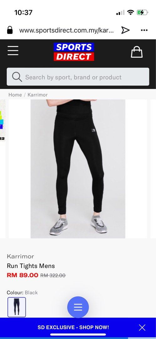 Karrimor Running Pants Black Size M, Men's Fashion, Activewear on Carousell