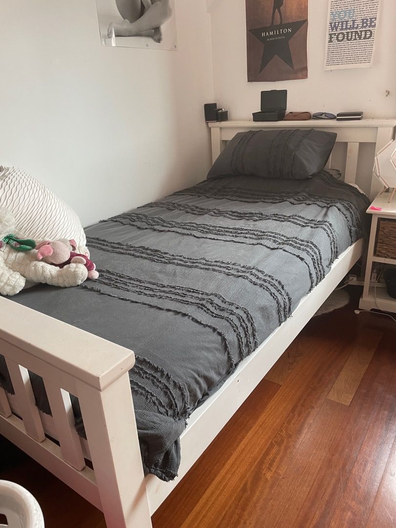 king single bed frame with mattress, Furniture & Home Living, Furniture