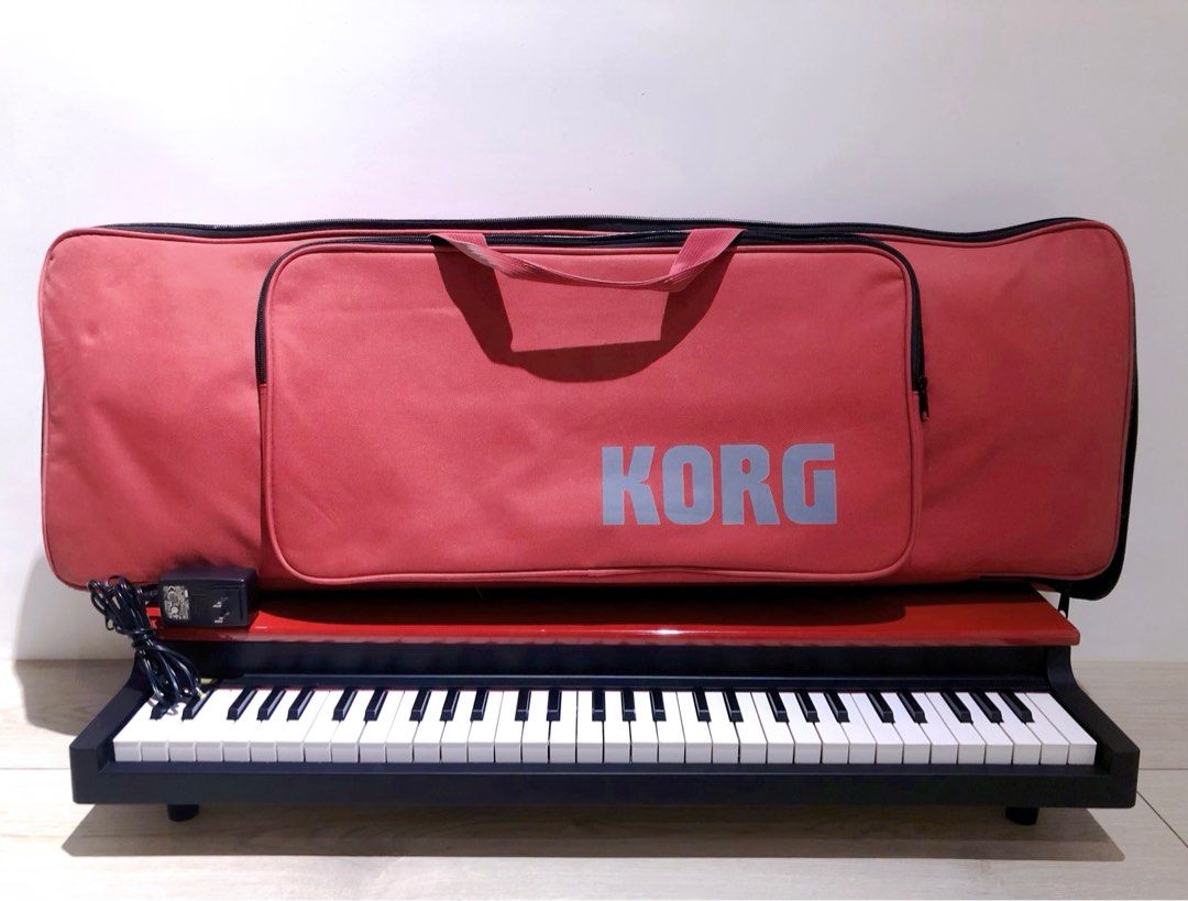 korg micropiano 微型鋼琴迷你鍵盤61鍵紅色61首示範內置自動演奏附保護