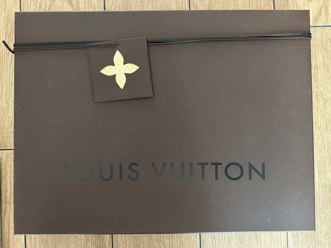 LOUIS VUITTON AUTHENTIC BOX AND PAPERBAG SET (also with ribbon and gift  dedication tag) - IN PERFECT BRAND NEW CONDITION - HARD MAGNETIC BOX (LV),  Luxury, Bags & Wallets on Carousell