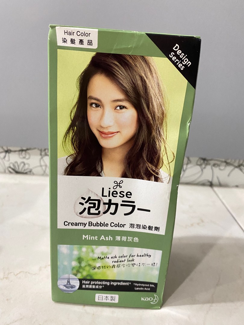 Liese Creamy Bubble Colour Hair Dye MINT ASH, Beauty & Personal Care