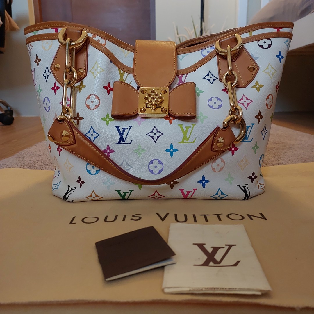 LOUIS VUITTON Monogram Multicolor Annie MM White 1271006