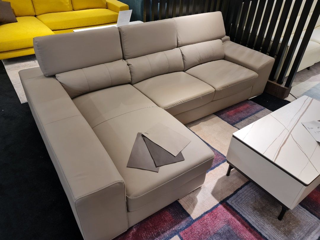 Lshape leather Sofa (Storage), Furniture & Home Living, Furniture