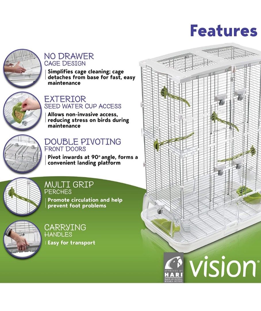 M02 Vision Bird cage, Pet Supplies, Homes & Other Pet Accessories on