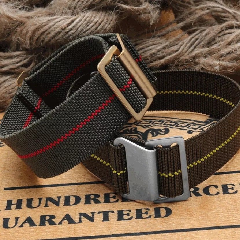 Marine Nationale Parachute Elastic Adjustable Watch Strap Men s