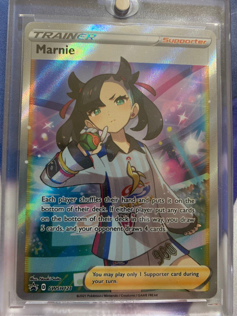 Marnie Full Art Promo, Hobbies & Toys, Toys & Games on Carousell