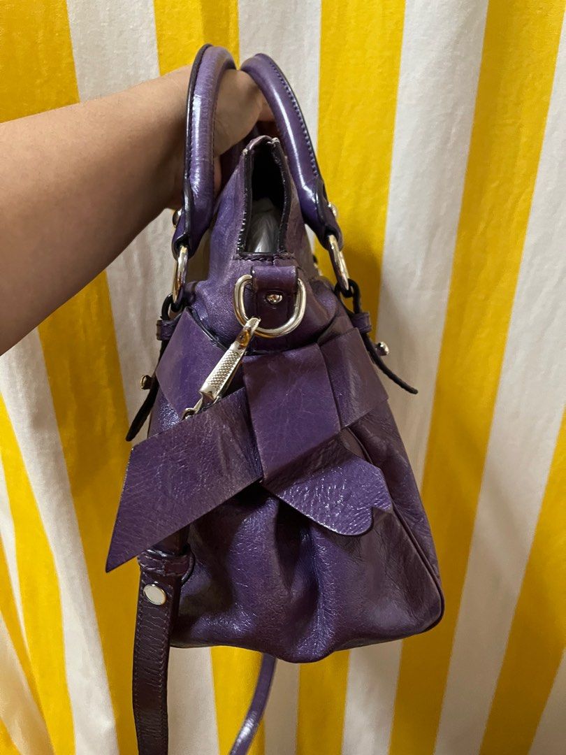 Miu Miu Purple Vitello Lux Box Bag, Luxury, Bags & Wallets on 