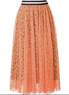 MSGM pleated lace skirt