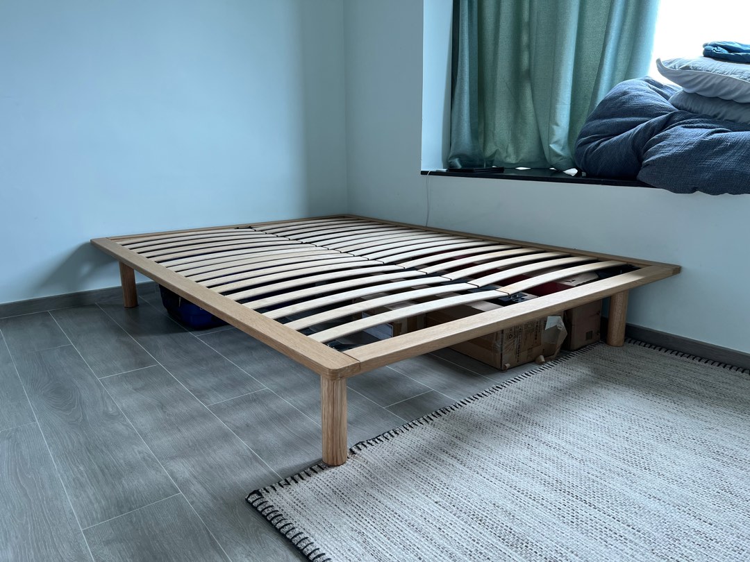 MUJI Double Bed and Mattress, 傢俬＆家居, 傢俬, 床架及床褥 Carousell