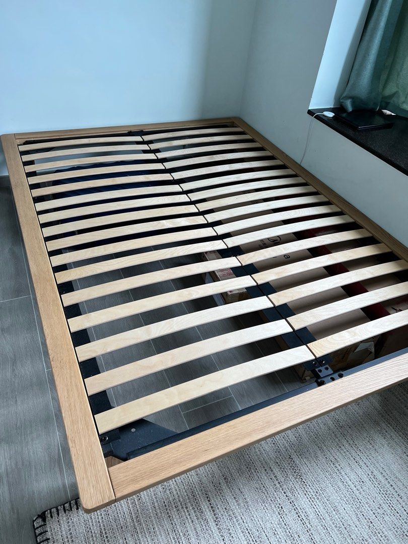MUJI Double Bed and Mattress, 傢俬＆家居, 傢俬, 床架及床褥 Carousell