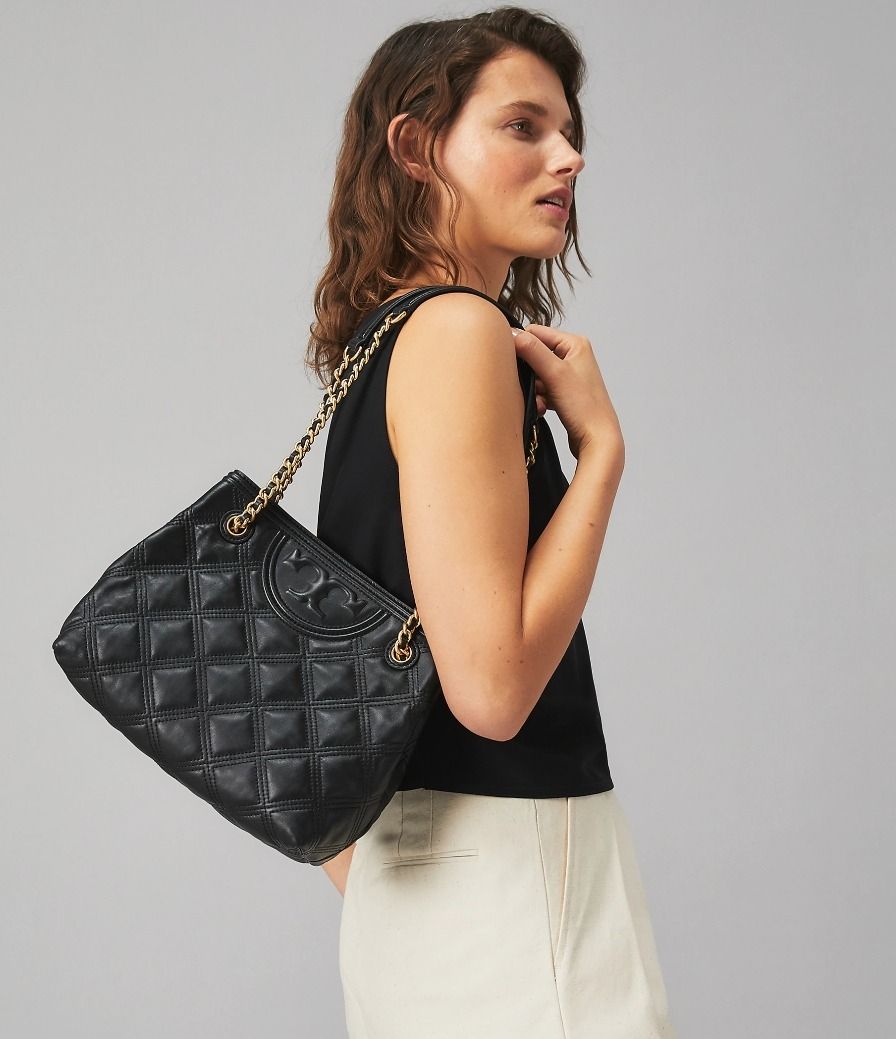 Fleming small tote tory burch best sale