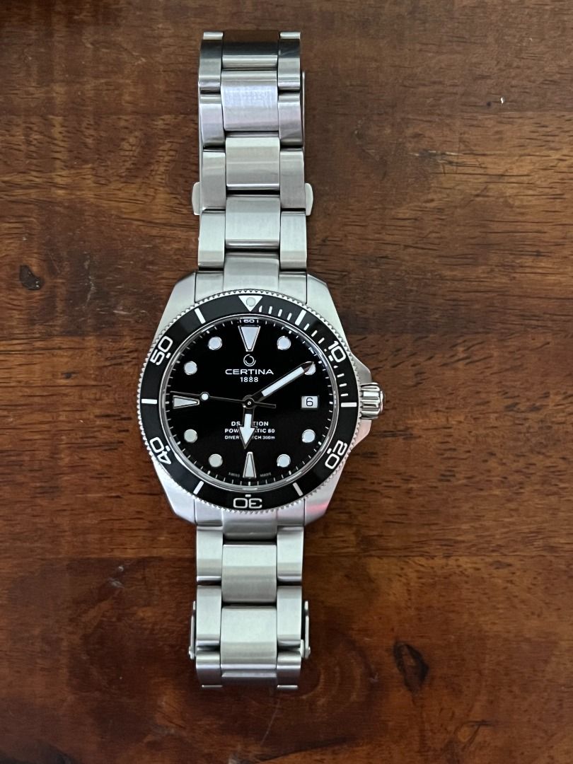 NEW Certina 300m DS Action Diver s 38mm Black with Two years International Warranty