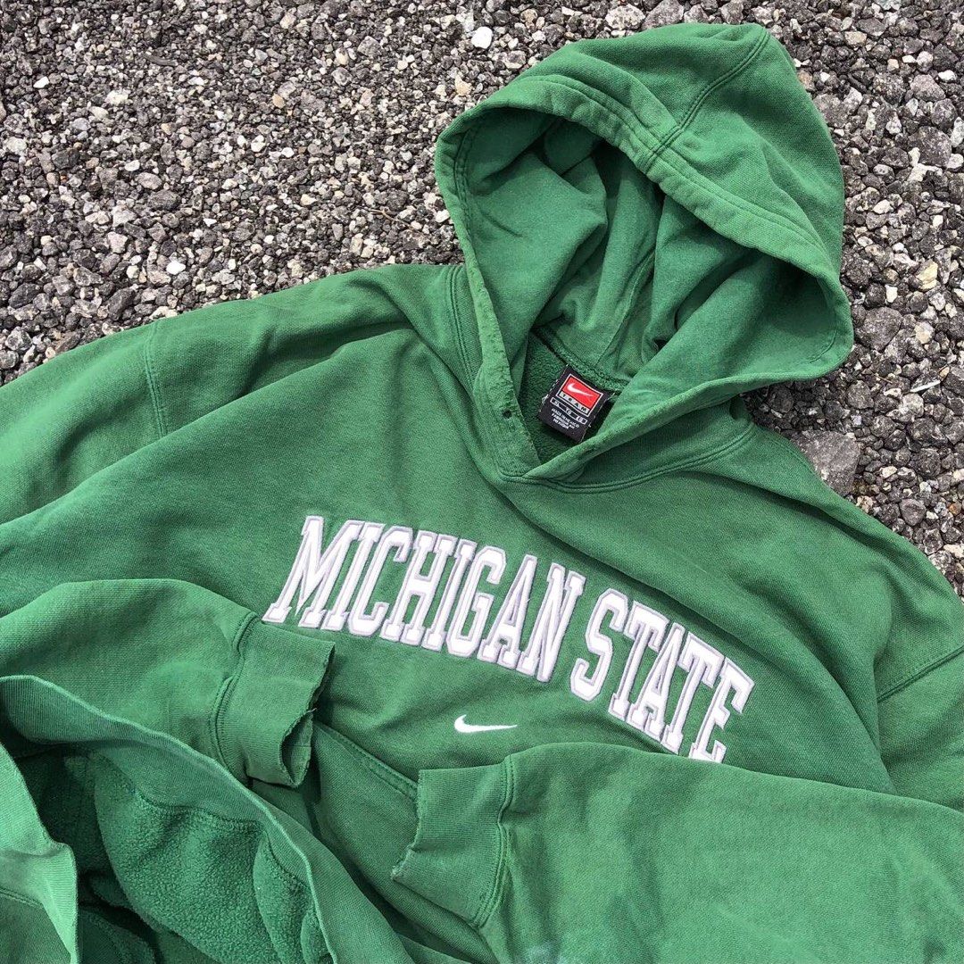 Nike Center Michigan State Green Hoodie Men s Fashion Tops
