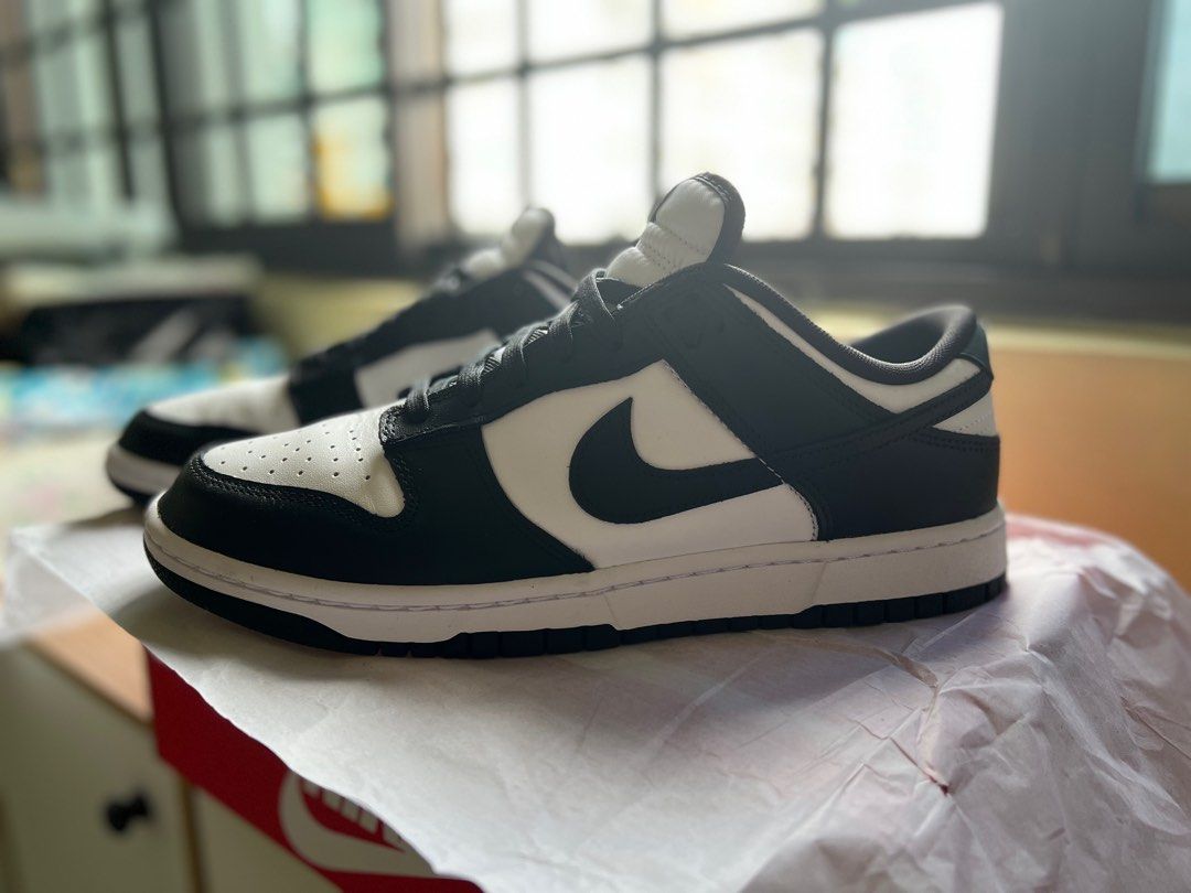 【海外輸入】 WHITE/BLACK RETRO LOW DUNK NIKE 引き渡し 28.5 パンダ 靴