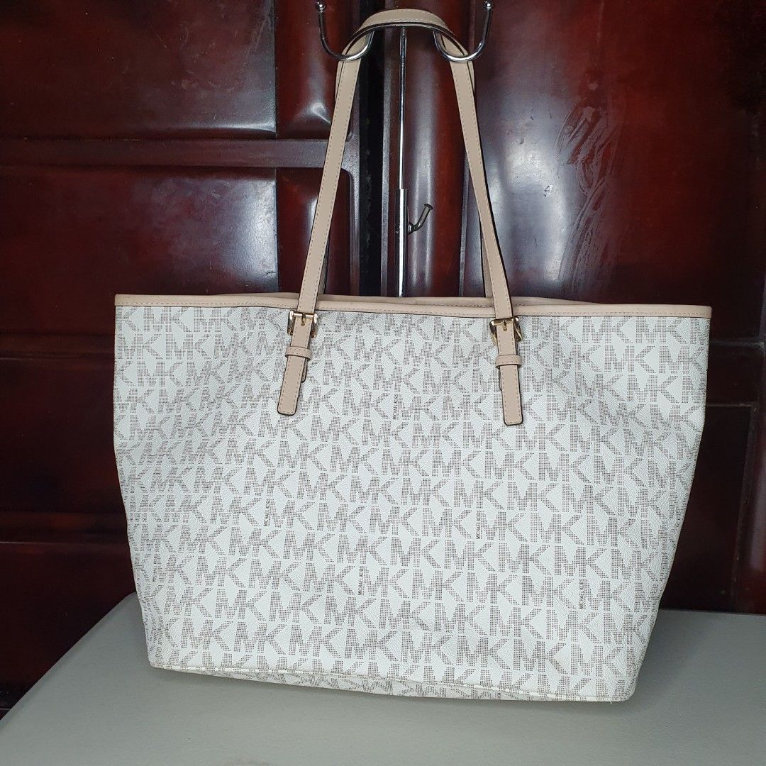 Mk white tote bag discount