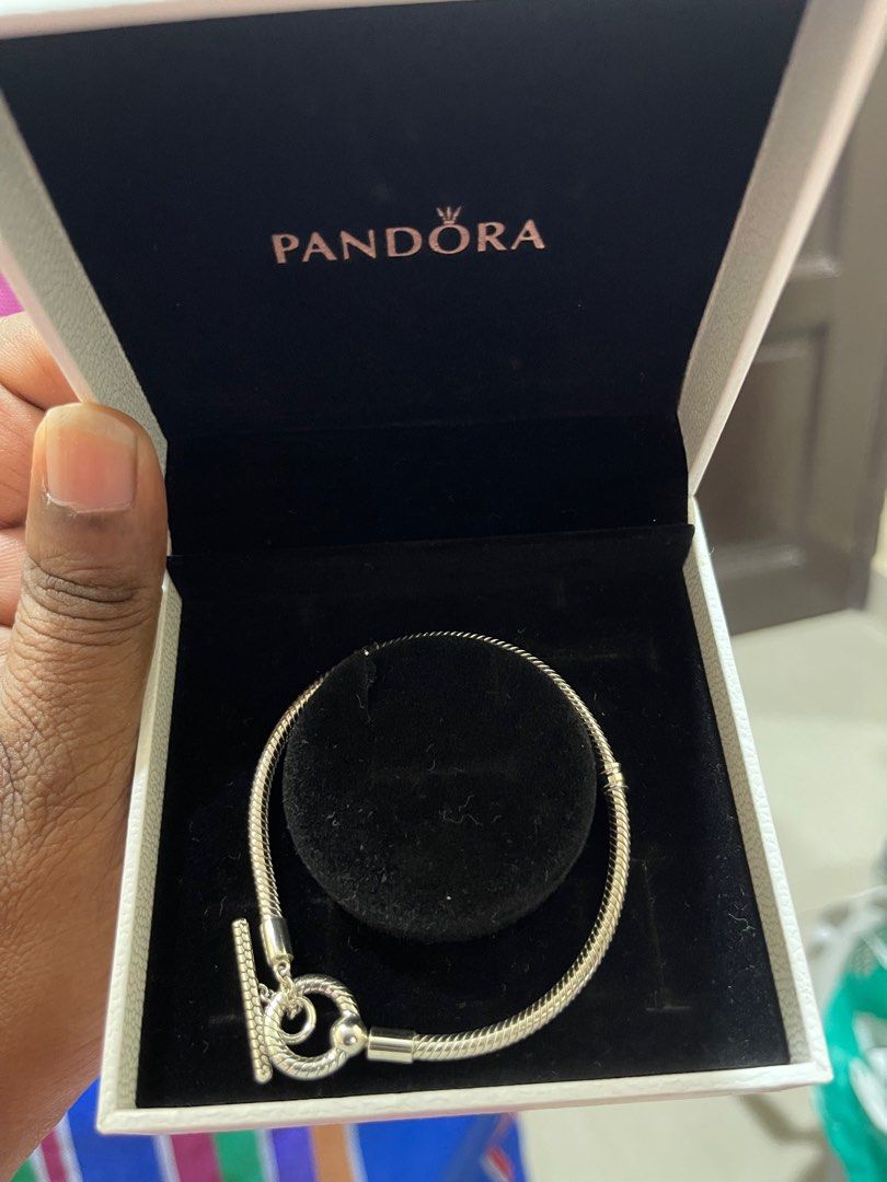 Genuine Pandora Bracelet with Heart & Butterfly Charm