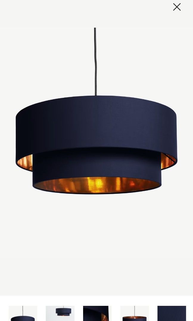ORO Pendant Drum Lamp Shade Layered by MADE, Furniture & Home Living