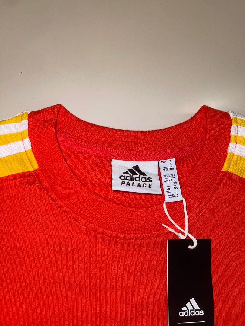 Palace adidas crewneck orange online