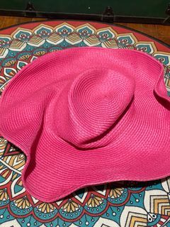 Summer Woven Pink berry Hat from Kultura