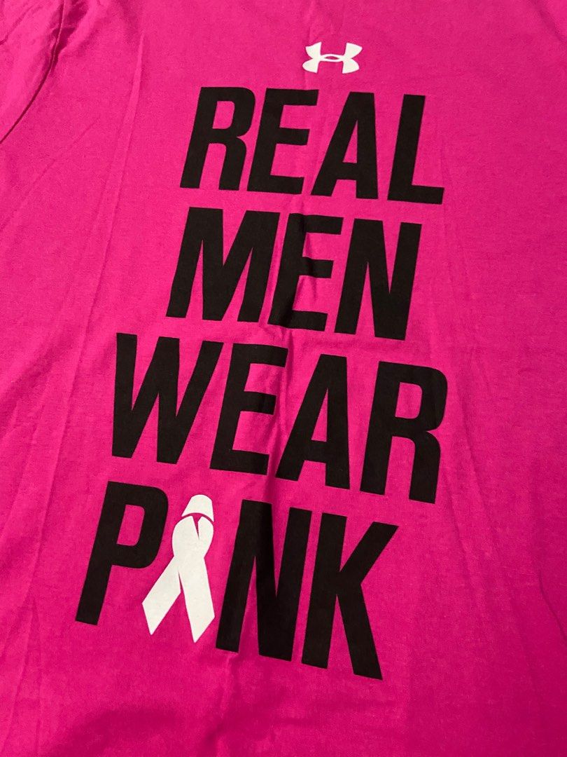 Under armour real men wear pink top