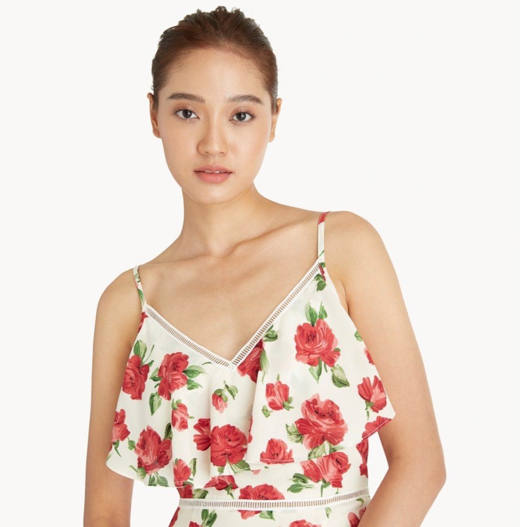 POMELO ROSE MAXI DRESS WITH SIDE SLITS, Women's Fashion, Dresses & Sets