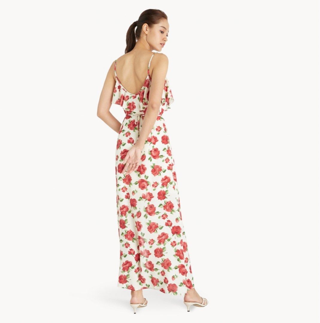 POMELO ROSE MAXI DRESS WITH SIDE SLITS, Women's Fashion, Dresses & Sets