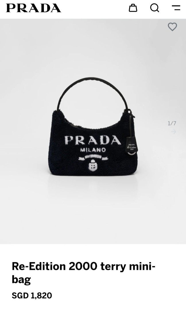 prada terry tote bag blue with bag new with no tags retail $1820