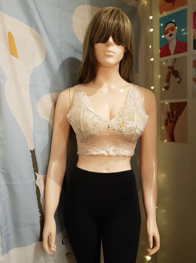 PRELOVED SEXY LACE BRALETTE CROPTOP SLEEVELESS OUTFIT FOR WOMEN., Women's  Fashion, Tops, Sleeveless on Carousell