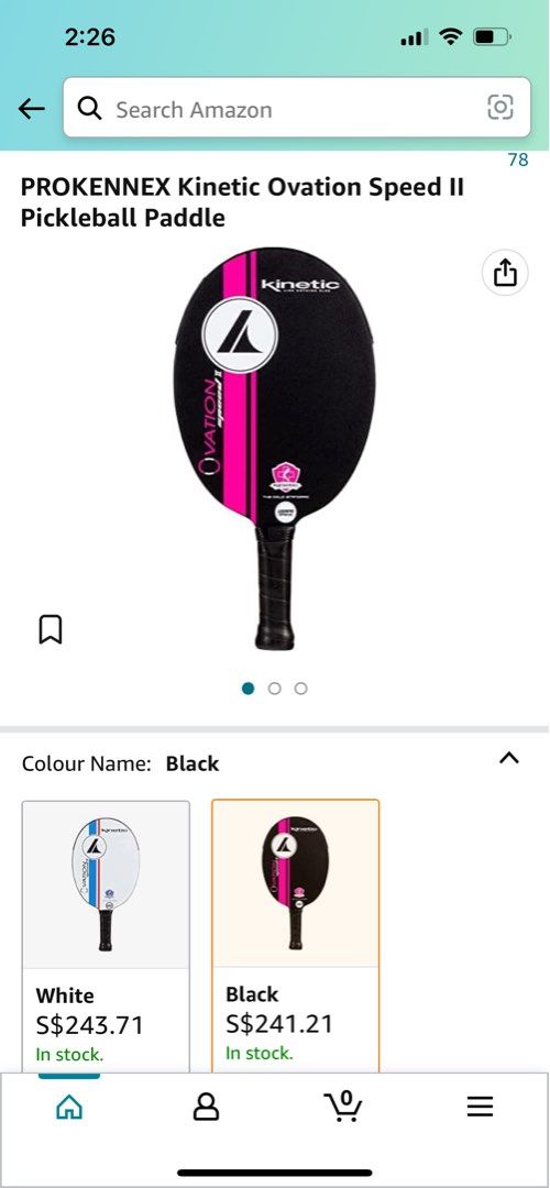 Pro kennex Ovation Speed II Pickleball paddle, Sports Equipment