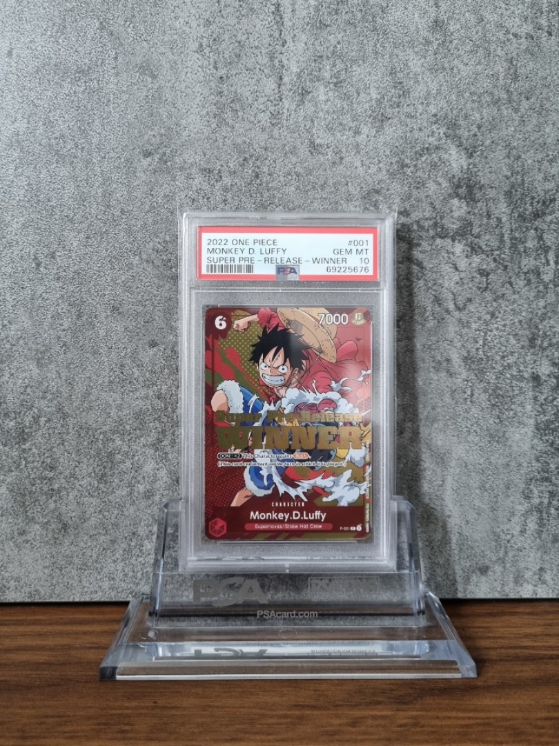 PSA Luffy Super Pre Release Winner One Piece Tcg, Hobbies & Toys 