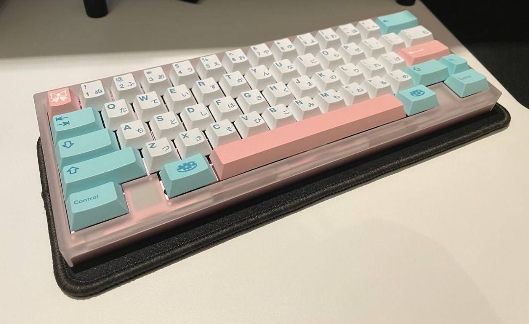 QK60 Pink Btm/White Weight, Clear Acrylic Top (WKL), Computers & Tech