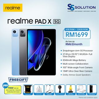 Buy Realme REALME PAD X 5G (128GB ROM, 6GB RAM) Online