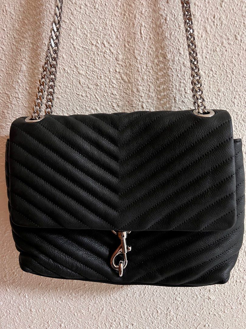 Rebecca minkoff edie best sale flap shoulder bag black