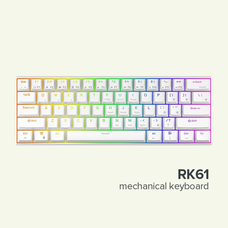 RK61 Wireless 60% Royal Kludge Mechanical Keyboard Bluetooth/Type C/RGB ...