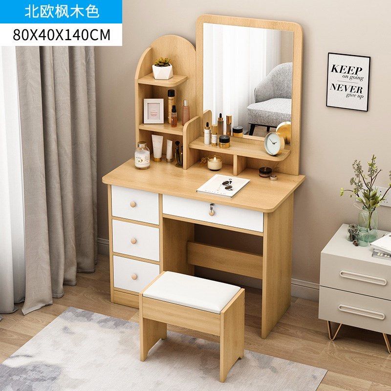 Melek dressing sales table with mirror