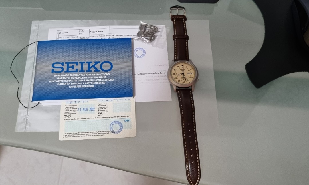 Seiko 5 SNK803K2 Automatic Watch, Luxury, Watches on Carousell