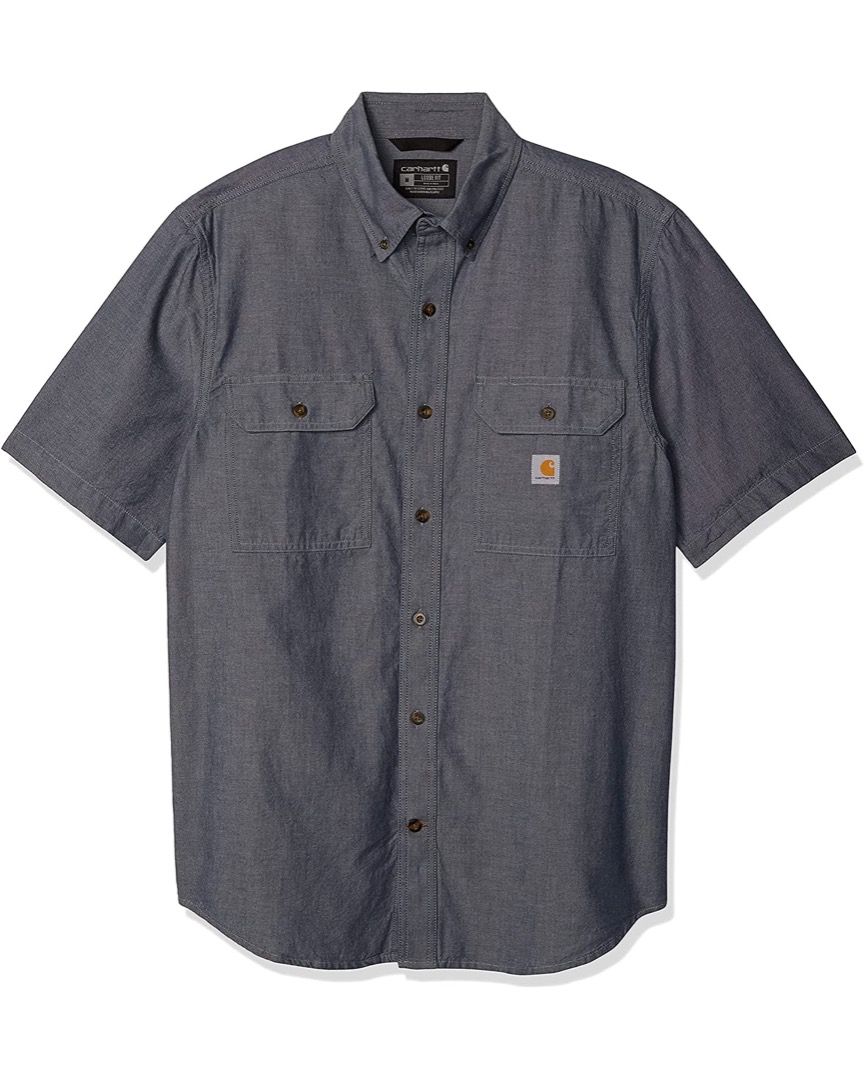 Size S Carhartt Work Shirt Denim chambray color, Men's Fashion, Tops