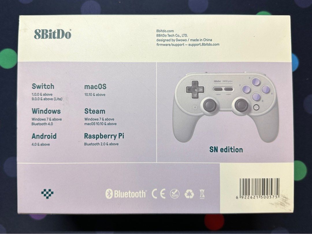 SN30 Pro+ Controller (Category: Controllers) located in Singapore. Submitted by RayQ07 (Listing ID 1195137413, Image 2). Description: • Condition 9/10 • Minor peel on the right direction wheel • Selling due to low usage.