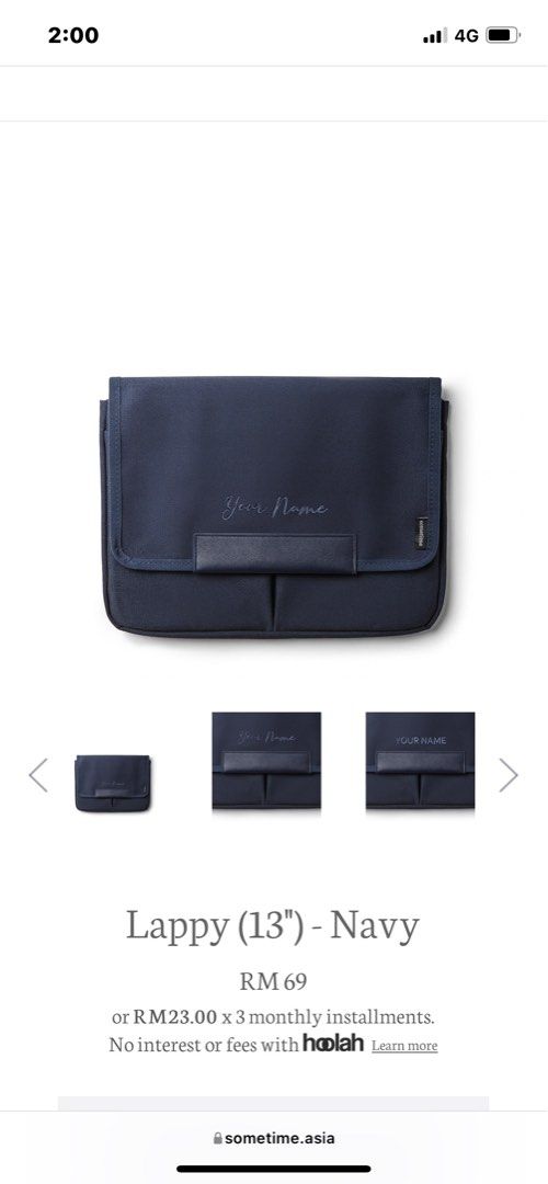 Sometimes by Asian Designer Laptop Sleeve 13 Navy Computers