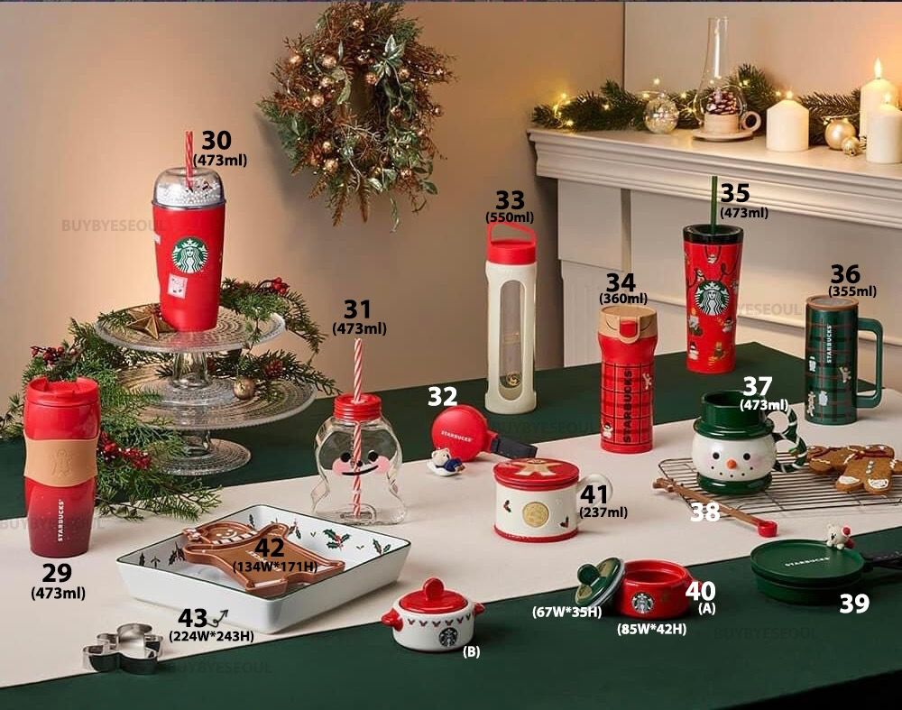 STARBUCKS KOREA 2022 CHRISTMAS EDITION PART ONE, Furniture & Home Living, Kitchenware