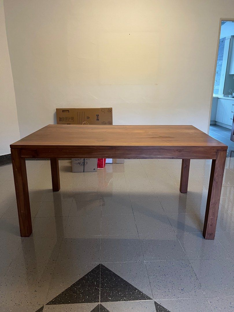 Teakwood Dining Table (Scanteak), Furniture & Home Living, Furniture