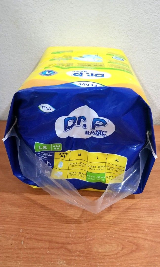TENA Dr P ( L ) ADULT DIAPER / DIAPERS 1 BAG X 8 8 PCS PER BAG, Health