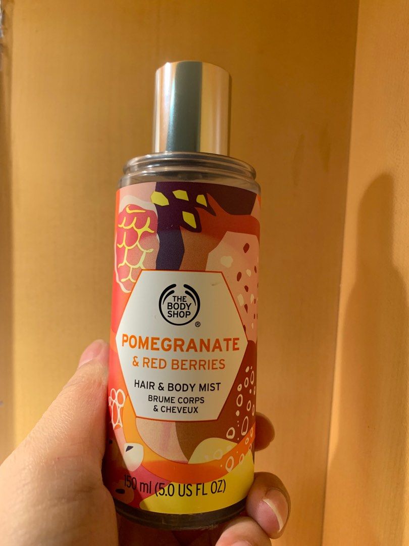 全新🤩The Body shop 頭髮及身體噴霧保濕pomegranate and red berries