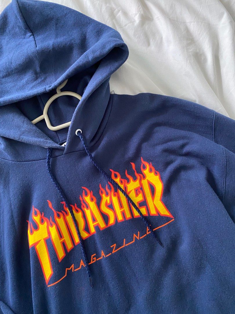 Thrasher discount blue hoodie