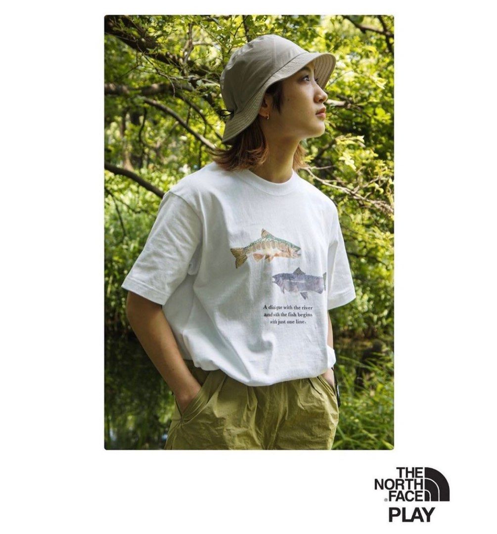 TNF North Face Play 日本Play line 限量fly fishing Tee t shirt, 男 