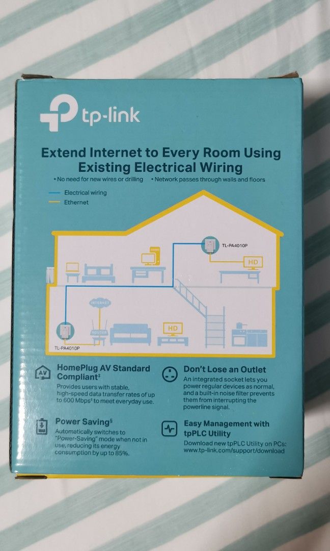 TPLINK Passthrough Powerline Starter Kit, Computers & Tech, Parts
