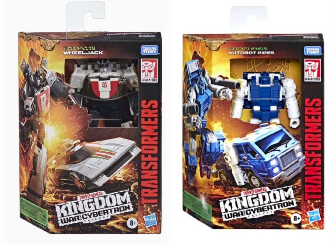 Transformers Kingdom Wheeljack and Autobot Pipes War For Cybertron