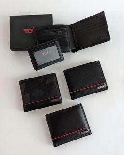 TUMI original men's wallet bifold leather card holder
