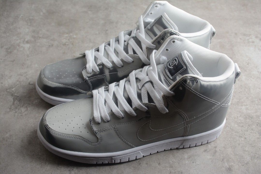 All white nike new arrivals sb dunk high