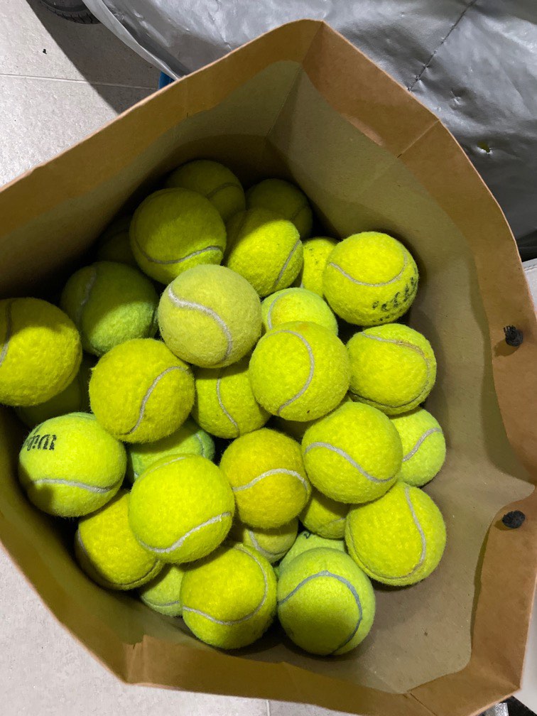 Used tennis balls (x80), Sports Equipment, Sports & Games, Racket